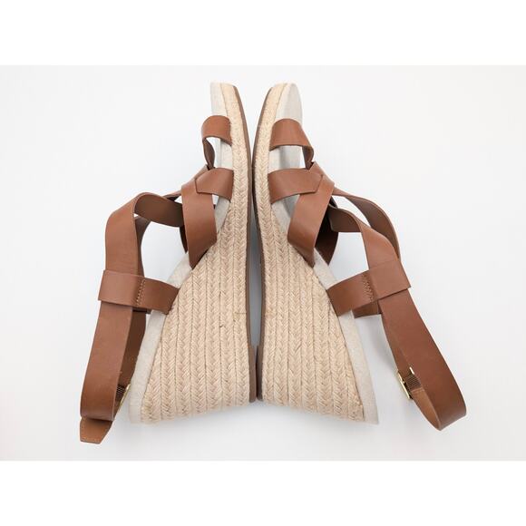 Cole Haan Crystal Slingback Espadrille Wedge Sandal Women's Brown Size US10B - Picture 6 of 11